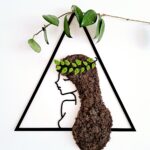 Znak zodiaku panna. Obraz z chrobotka reniferowego.