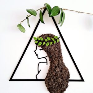 Znak zodiaku panna. Obraz z chrobotka reniferowego.